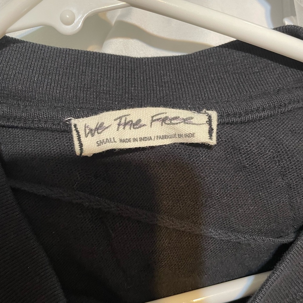 We The Free FP Black Embellished Shoulder Tee - Picture 4 of 4